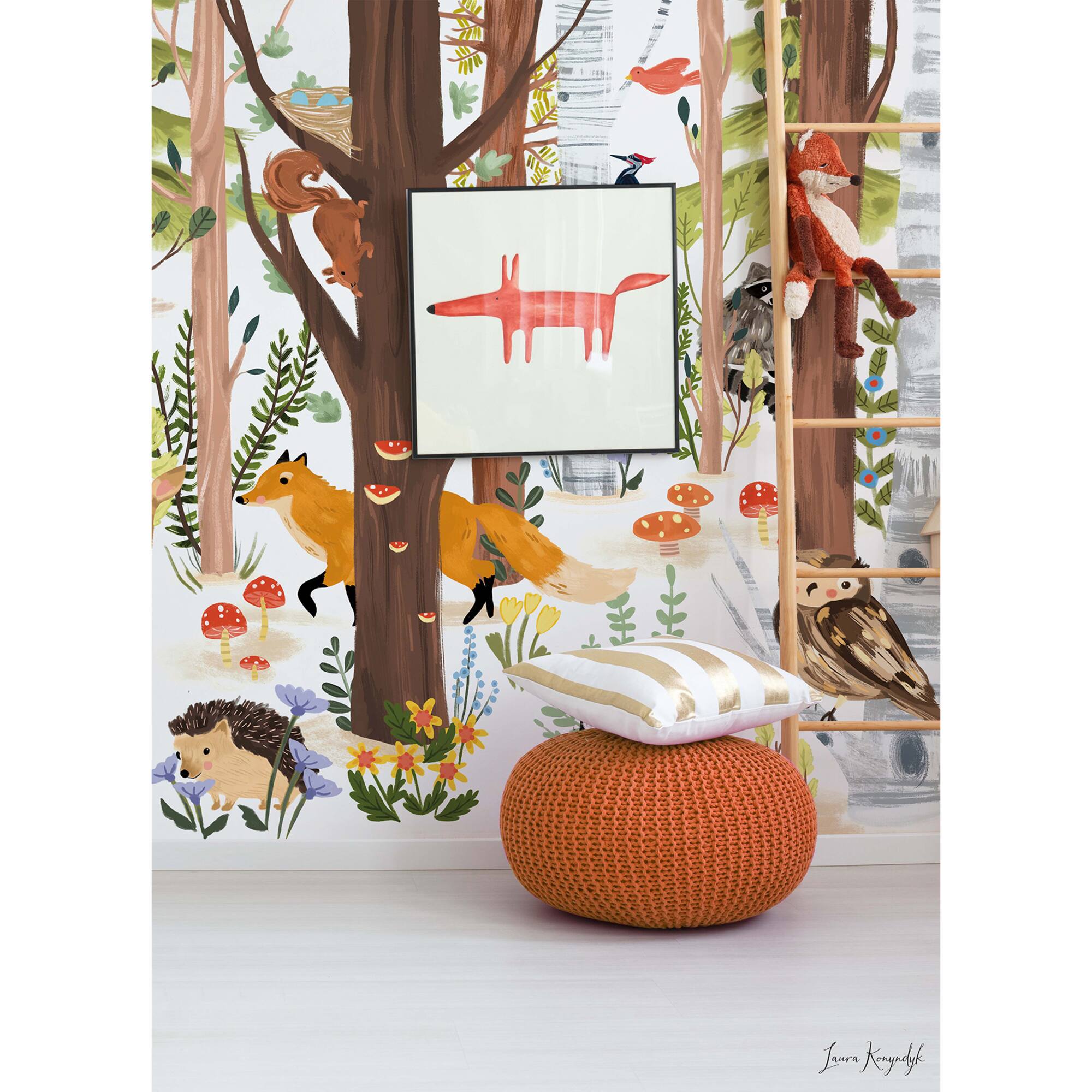 RoomMates Forest Animal Hide & Seek Peel & Stick Wall Mural